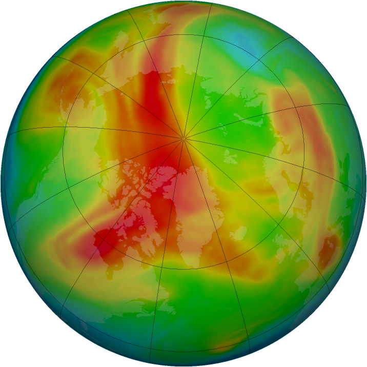 Arctic ozone map for 06 March 2008